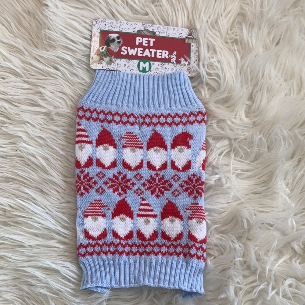 NWT dog holiday pet sweater Christmas gnomes ugly Christmas sweater for dog cat - Picture 3 of 16